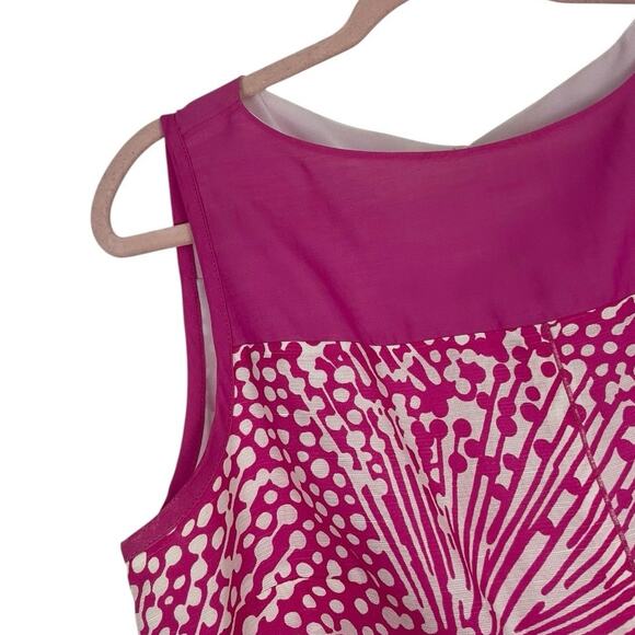 Doncaster Pink & White Patterned Mini Dress - Picture 2 of 6